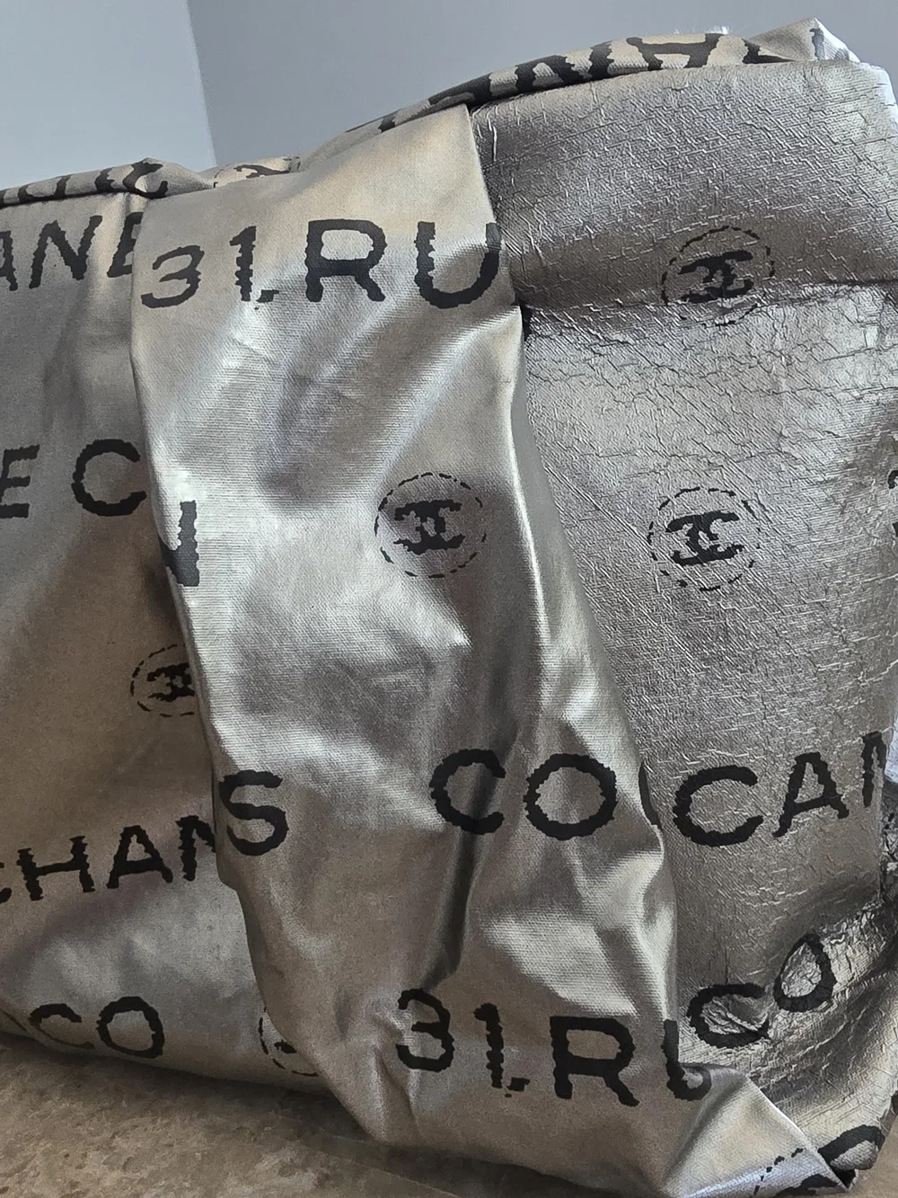 Chanel Silver Rue Cambon Clutch Bag